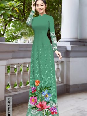 Vải Áo Dài Hoa In 3D AD HT7772 15
